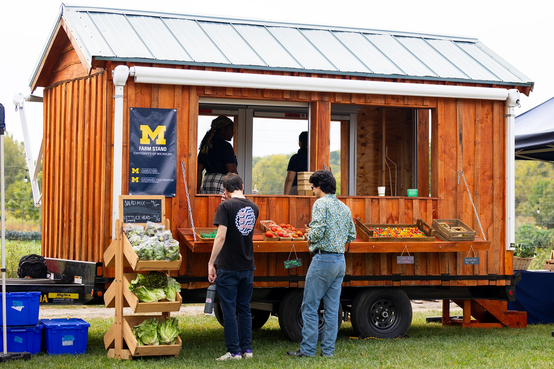 Farm Stand in use. Photo from The Michigan Daily.