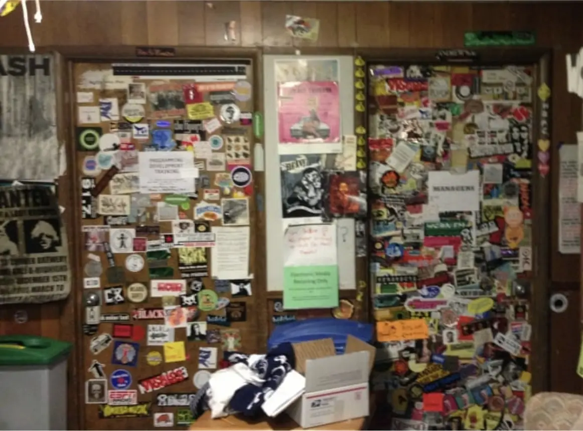 WCBN station interior, taken by Brian Tomsic.